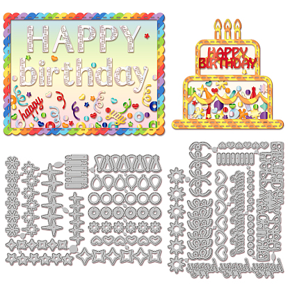 Трафареты для резки углеродистой стали на день рождения, для diy scrapbooking, Фотоальбом, декоративная бумага для тиснения