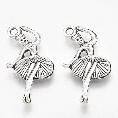 Tibetan Style Alloy Pendants, Ballet Dancer