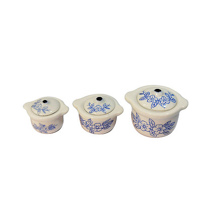 Porcelain Miniature Soup Pot Ornaments, Micro Landscape Garden Dollhouse Accessories, Pretending Prop Decorations