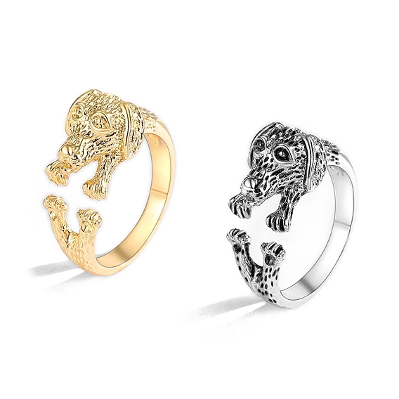 Латунные манжеты для женщин и мужчин, пекинская собака