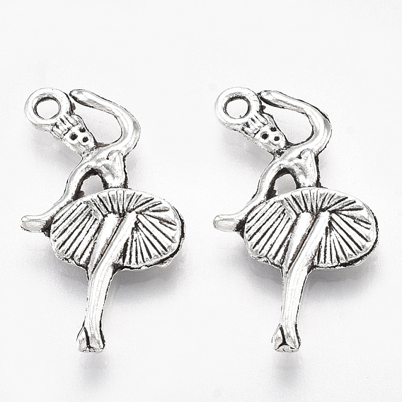 Tibetan Style Alloy Pendants, Ballet Dancer