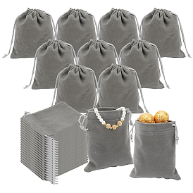 30шт. прямоугольные бархатные мешочки с завязками, мешки для подарков на рождество