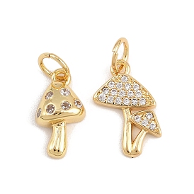 Латунные микро проложить кубического циркония прелести, гриб, стойки покрытие, без кадмия и без свинца, долговечный, реальный 18 k позолоченный, с целью перехода в кольце