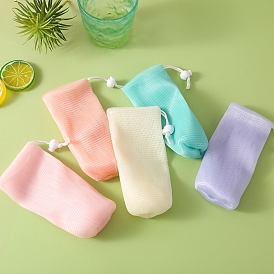 Redes de espuma pe, bolsa de malla con protector de jabón, Red de espuma de burbujas o limpieza facial corporal.