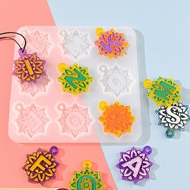 3Pcs DIY Silicone Letter Pendant Molds, Decoration Making, Resin Casting Molds, For UV Resin, Epoxy Resin Jewelry Making