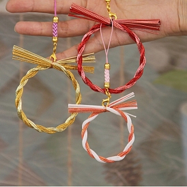 Подвесные украшения в виде венка из бумаги сименава, для домашнего декора