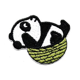 Computerized Embroidery Cloth Iron on/Sew on Patches, Costume Accessories, Appliques, Panda