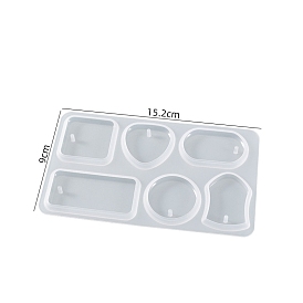 DIY Silicone Pendant Molds, Resin Casting Molds, For UV Resin, Epoxy Resin Jewelry Making, Mixed Shape