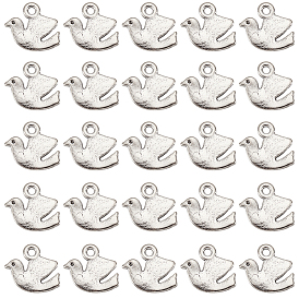 100 шт. Подвески из сплава в тибетском стиле, голубь мира