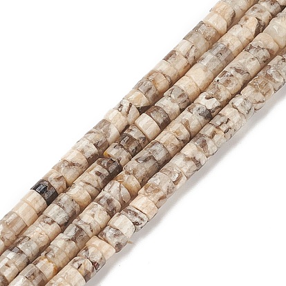 Natural Feldspar Beads Strands, Heishi Beads, Flat Round/Disc