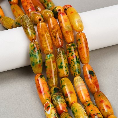 Окрашенные естественный агат бисер пряди, рис