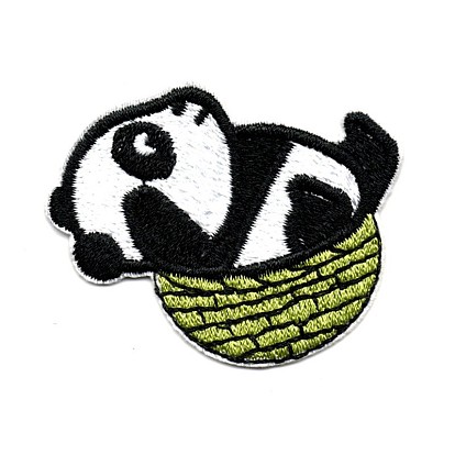 Computerized Embroidery Cloth Iron on/Sew on Patches, Costume Accessories, Appliques, Panda