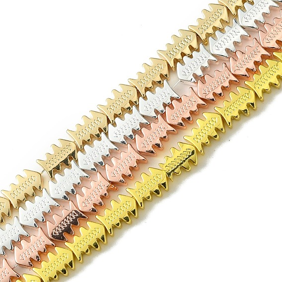 Electroplated Synthetic Non-Magnetic Synthetic Hematite Beads Strands, Fish