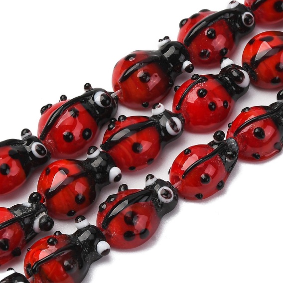 Бусы лэмпворк ручной работы, Божья коровка коровки
