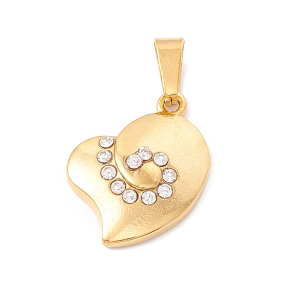 PVD Vacuum Plating 304 Stainless Steel Pendant,  Heart
