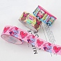 Single Face Printed Polyester Grosgrain Ribbon, Easter Theme Ribbon, Colorful, Flat with Rabbit/Carrot/Egg/Car/Candy/Heart Pattern