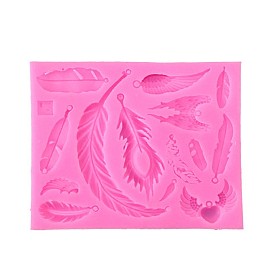 DIY Feather Silicone Molds, Fondant Molds, for Chocolate, Candy, UV Resin, Epoxy Resin Craft Making