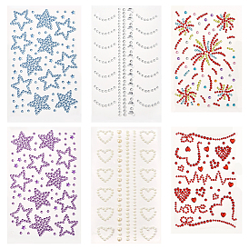 6 наклейки для аквагрима из смолы, терилена и акрила