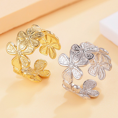 304 открытые кольца манжеты из нержавеющей стали, цветок