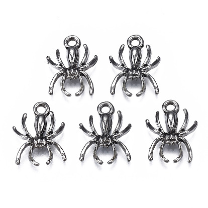 Alloy Pendants, Cadmium Free & Nickel Free & Lead Free, Spider