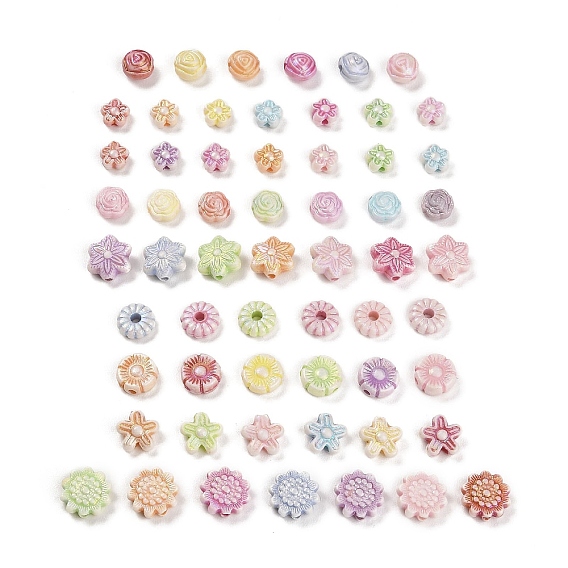 Пластиковые бусины, ремесло бусы, цветок