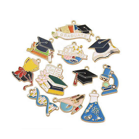 Подвески из эмали и сплава, без кадмия, без никеля и без свинца, золотой свет