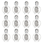 Virgin Mary Decorated Glass Empty Holy Water Bottles for Religious, with Rose Cap