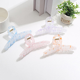 Grappling clip, Korean style simple splash-ink color dot hair clip, multi-plate hair clip for hair on the back of the head, high-end frosted clip