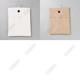 2 piezas 2 colores funda de libro de algodón y lino con botón y bolsillo frontal, Fundas de tela protectoras para libros para amantes de los libros, Rectángulo