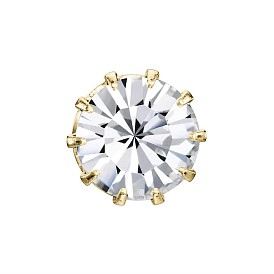 Preciosa® maxima crystal пришивная французская чашка, чешский хрусталь, с настройками латуни, круглый(719 35 110 шаттон), золотые