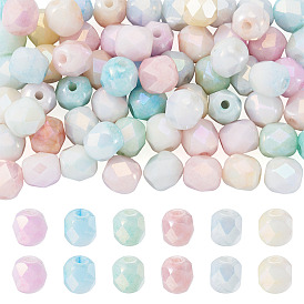 1 нити гальванизированных стеклянных бусин, предотвращающие потускнение, баррель, имитация драгоценных камней, граненый(18 граненый)