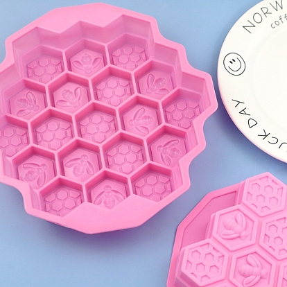 Moules en silicone, moules de résine, pour la fabrication de savon, hexagone avec nid d'abeille