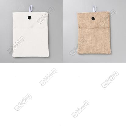 2 piezas 2 colores funda de libro de algodón y lino con botón y bolsillo frontal, Fundas de tela protectoras para libros para amantes de los libros, Rectángulo