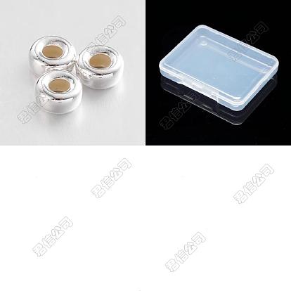 30piezas de donut 925 cuentas espaciadoras de plata esterlina