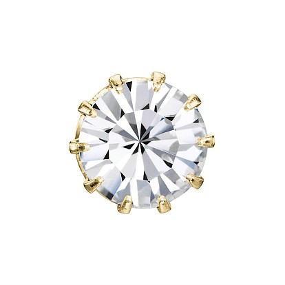 Preciosa® maxima crystal пришивная французская чашка, чешский хрусталь, с настройками латуни, круглый(719 35 110 шаттон), золотые