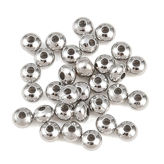 316 бусины из хирургической нержавеющей стали, рондель, без кадмия, без никеля и без свинца