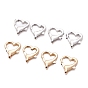 Heart Zinc Alloy Lobster Claw Clasps