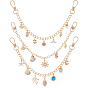 3шт. 3 стили: морская тематика, цинковый сплав, форма ракушки и подвеска в виде солнца, декоративные цепочки для сумок, аксессуары для изготовления сумок, золотые, разноцветные