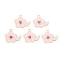 Pendentifs en émail , avec strass, sans cadmium et sans plomb, or et de lumière, fleur