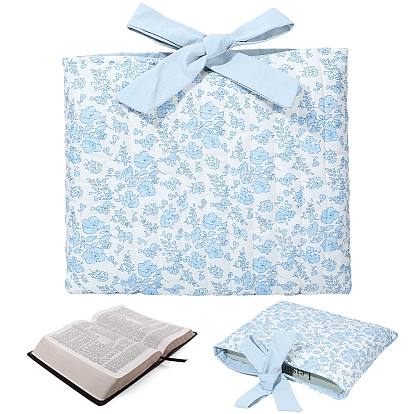 Flower Printed Polyester Cosmetic Bags, Ladies' Large Capacity Travel Storage Bags, Rectangle