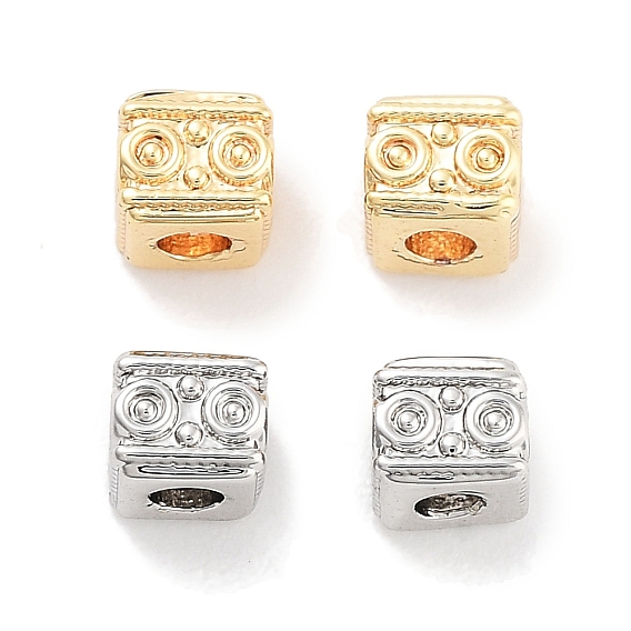 Латунные бусины, без кадмия, без никеля и без свинца, кубические