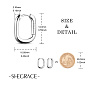 SHEGRACE 925 Sterling Silver Hoop Earrings, with S925 Stamp, Oval