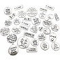 SUNNYCLUE Tibetan Style Charms and Pendants, Mixed Shapes with Word