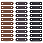 30Pcs 3 Colors Imitation Leather Strap Connector, Oval