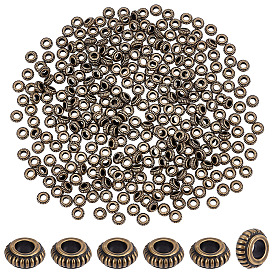 300Pcs Tibetan Style Alloy Beads, Rondelle