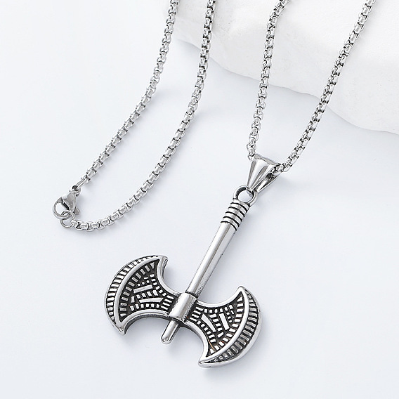 Хип-хоп уличный стиль 304 цепочка-подвеска в виде топора из нержавеющей стали для мужчин