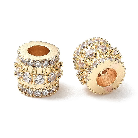 Латунные микро проложить Цирконий Европейский бисером, долговечный, бусины с большим отверстием