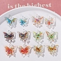 Transparent Lampwork Pendants, Butterfly Charms