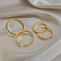 Snake Chain 304 Stainless Steel Hoop Earrings