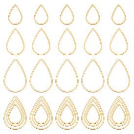 30 шт. 3 стиль 201 соединительные кольца из нержавеющей стали, слеза